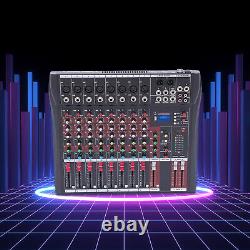 Profi Audio Mixer Compact USB Audio Console Sound Board Interface 8 Channel