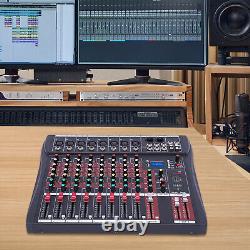 Profi Audio Mixer Compact USB Audio Console Sound Board Interface 8 Channel