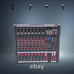 Profi Audio Mixer Compact USB Audio Console Sound Board Interface 8 Channel