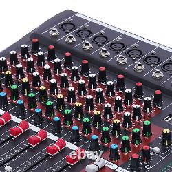 Profi Audio Mixer Compact USB Audio Console Sound Board Interface 8 Channel
