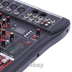 Profi Audio Mixer Compact USB Audio Console Sound Board Interface 8 Channel