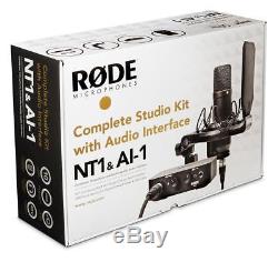 Rode Complete Studio Kit USB Audio Interface Mikrofon NT1 AI-1 Homerecording Set
