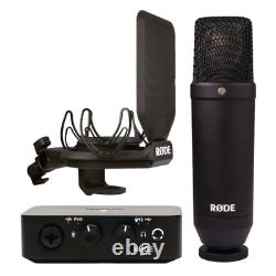 Rode NT1 Professional Condenser Microphone Studio Recording Kit with AI-1