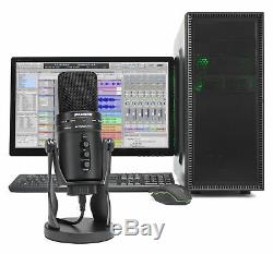 SAMSON G-Track Pro Studio USB Condenser Microphone+Audio Interface+(2) Monitors