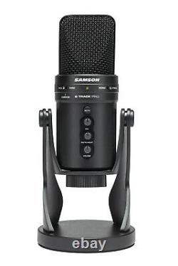 Samson G-Track Pro USB Microphone with Built-In Audio Interface, Black