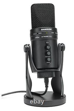 Samson G-Track Pro USB Microphone with Built-In Audio Interface, Black