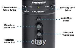 Samson G-Track Pro, USB Studio Microphone with Audio Interface, UK Seller