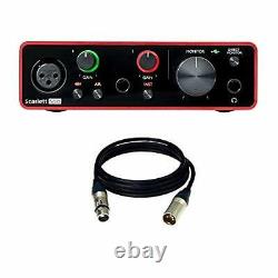 Scarlett Solo 3rd Gen 2-in, 2-out USB Audio Interface with Microphone Cable