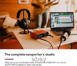 Scarlett Solo Studio 4th Gen USB Audio Interface Bundle for the Songwriter, Gui
