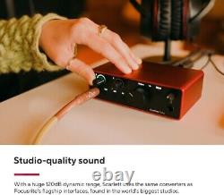 Scarlett Solo Studio 4th Gen USB Audio Interface Bundle for the Songwriter, Gui