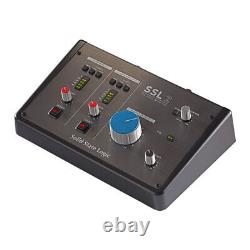 Solid State Logic SSL 2 USB Audio Interface, 2-in/2-out, with 2 Mic/Line/Instrum