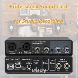 Sound Card Audio Interface USB Recording Dubbing Composing Equipment Computer