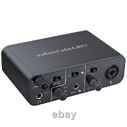 Sound Card USB Audio Interface For Studio Recording Instrument Sound Guitar Bass