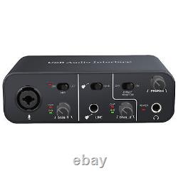 Sound Card USB Audio Interface For Studio Recording Instrument Sound Guitar Bass