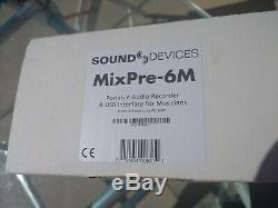 Sound Devices MixPre-6M Portable Audio Recorder USB Interface For New open box