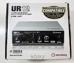 Steinberg UR12 Compact 24-bit/192 kHz 2 x 2 USB Audio Interface withBox & Cables