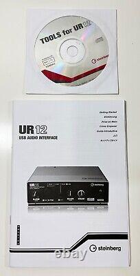 Steinberg UR12 Compact 24-bit/192 kHz 2 x 2 USB Audio Interface withBox & Cables