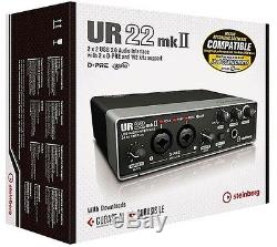 Steinberg UR-22MKII USB 2x2 Audio Recording Interface + Cubase AI & LE New