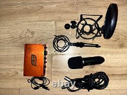 Studio grade Microphone & stand & USB audio interface