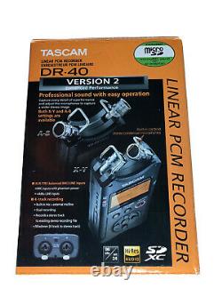 Tascam DR-40 v2 Portable 4-Track Digital Audio Recorder/USB Audio Interface+32GB