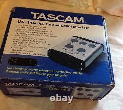 Tascam US-144 USB 2.0 Audio Midi Interface 4x USB 2.0 in/out 2x USB 1.1 in/Out