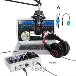 USB Audio Recording Interface External USB Sound Card Mic Amplifier withRCA Cable