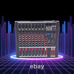 USB Professional Audio Mixer Sound Board Console Desk System Interface 8 Channel