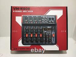 Vonyx VM-KG08 Music Mixer 8-Channel, USB Audio Interface, Bluetooth & Effects