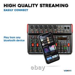 Vonyx VM-KG10 Music Mixer 10-Channel, USB Audio Interface, Bluetooth & Effects