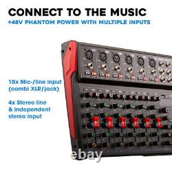 Vonyx VM-KG10 Music Mixer 10-Channel, USB Audio Interface, Bluetooth & Effects