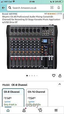 Weymic CK-80 Professional Audio Mixing Console 8 Channel