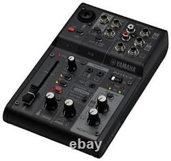 YAMAHA AG03MK2 B Black 3ch Live Streaming Mixer USB Audio Interface New in Box