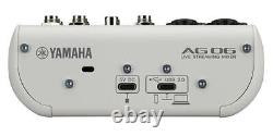 YAMAHA AG06 AG06MK2 W 6ch Live Streaming Mixer USB Audio Interface White JP NEW