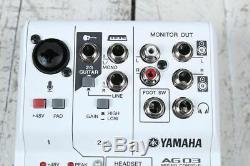 Yamaha AG03 3 Channel Mixer with USB Audio Interface Streaming and Webcasting