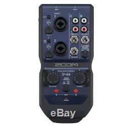 Zoom U-44 Handy Audio Interface 24-bit/96kHz 4-channel Portable USB / 2 Preamps